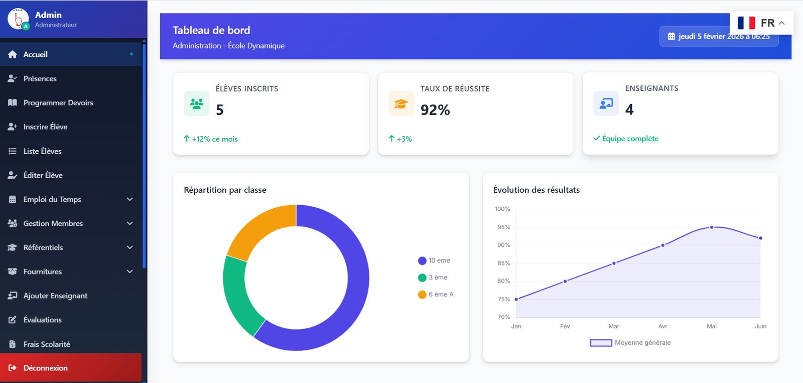 Application de Gestion Scolaire